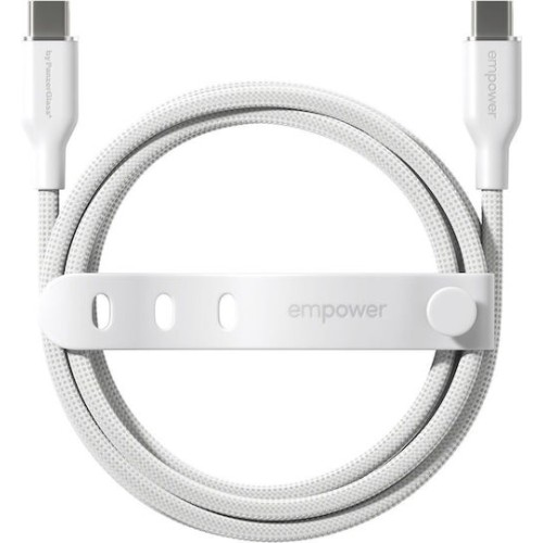 Empower by PanzerGlass USB 2.0 Cable USB-C male - USB-C 60W PD Λευκό 2m EM85432