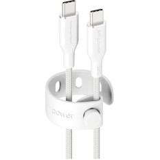 Empower by PanzerGlass Braided USB 2.0 Cable USB-C male - USB-C 240W PD Λευκό 2m EM86681