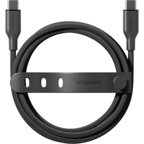 Empower by PanzerGlass USB 2.0 Cable USB-C male - USB-C 60W PD Μαύρο 1.2m EM92155
