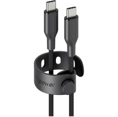 Empower by PanzerGlass USB 2.0 Cable USB-C male - USB-C 60W PD Μαύρο 2m EM94057