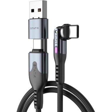 3M Braided USB 2.0 Cable USB-C male - USB-C Μαύρο 3m PUP-0455-10FT-CC