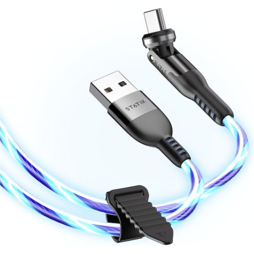 Statik Statik Powerpivot Pro Rotating 2-in-1 Regular USB to Type-C Cable Μπλε 2m PUP-0465-6FT-CC