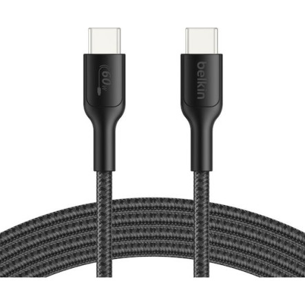 Belkin Braided USB 2.0 Cable USB-C male - USB-C 60W PD Μαύρο 2m ENA008hq2MBK