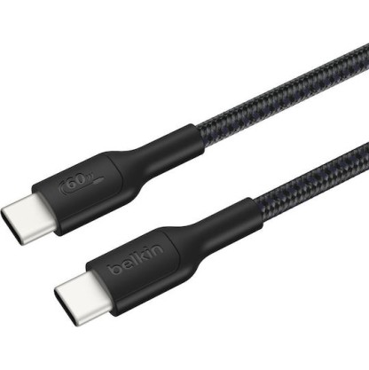 Belkin Braided USB 2.0 Cable USB-C male - USB-C 60W PD Μαύρο 2m ENA008hq2MBK