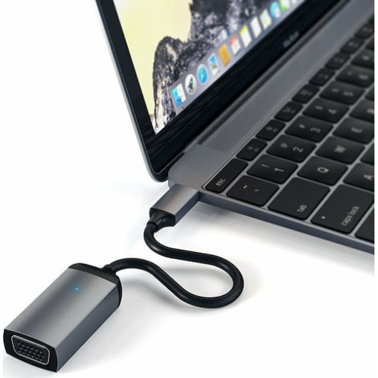 Satechi Μετατροπέας USB-C male σε VGA female Γκρι 1τμχ ST-TCVGA
