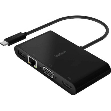 Belkin USB-C Docking Station με HDMI 4K PD Ethernet Μαύρο (AVC004BTBK)