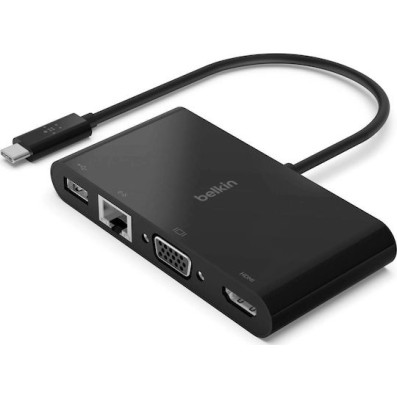 Belkin USB-C Docking Station με HDMI 4K Ethernet Μαύρο (AVC005BTBK)