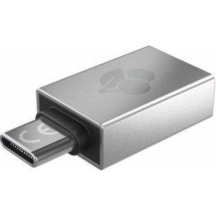 Cherry Αντάπτορας= Μετατροπέας USB-C male σε USB-A female Ασημί 1τμχ