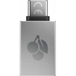 Cherry Αντάπτορας= Μετατροπέας USB-C male σε USB-A female Ασημί 1τμχ