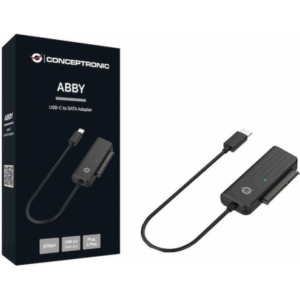 Conceptronic USB-C σε SATA 5Gbs Μαύρο ABBY02B