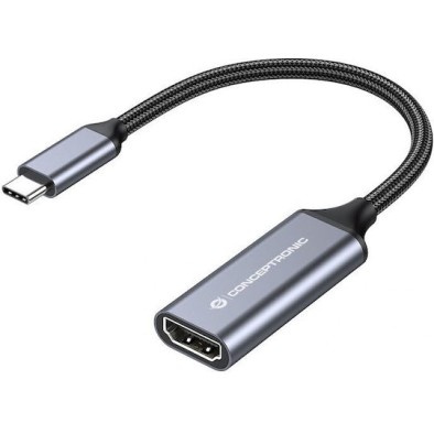 Conceptronic Μετατροπέας USB-C male σε HDMI female Γκρι 1τμχ ABBY09G