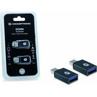 Conceptronic Μετατροπέας USB-C male σε USB-A female 2τμχ DONN03G
