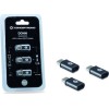 Conceptronic Μετατροπέας USB-C / micro USB male σε USB-C / micro USB female Γκρι 1τμχ DONN05G