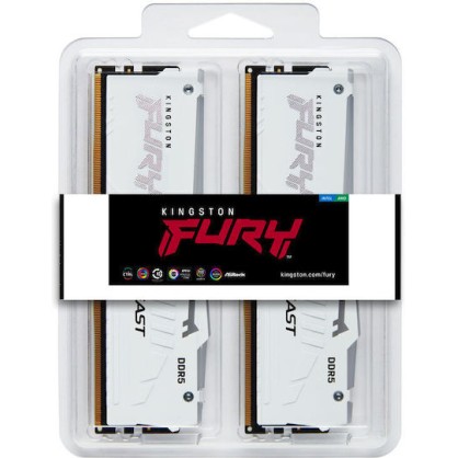 Kingston FURY Beast RGB DDR5 32GB RAM με 2x16GB Modules και Ταχύτητα 6000 για Desktop
