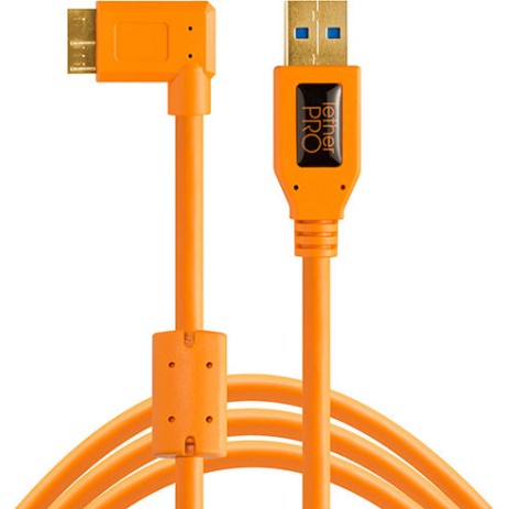 Tether Tools Angle (90°) USB 3.0 to micro USB Cable Πορτοκαλί 4.6m (TET-CU61RT15-ORG)