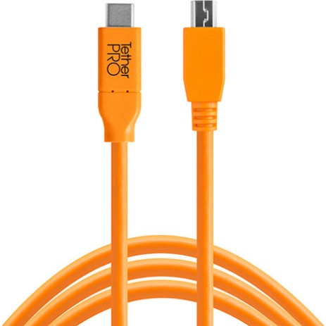 Tether Tools TetherPro USB 2.0 Cable USB-C male - micro USB-B Πορτοκαλί 4.60m CUC2515-ORG