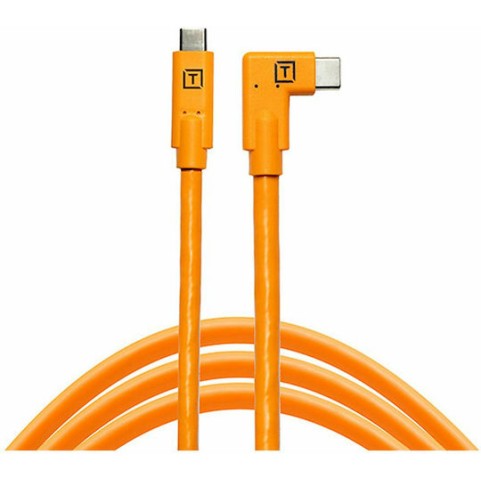Tether Tools TetherPro Angle (90°) / Regular USB 2.0 Cable USB-C male - USB-C 60W Πορτοκαλί 4.6m TET-CUC15RT-ORG