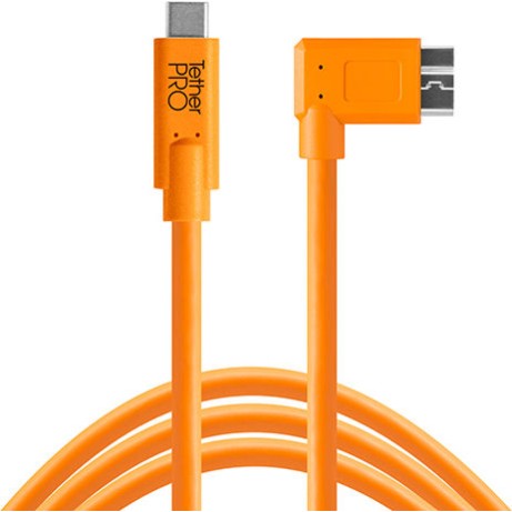 Tether Tools TetherPro Angle (90°) / Regular USB 2.0 Cable USB-C male - USB-C 60W Πορτοκαλί 4.6m TET-CUC15RT-ORG
