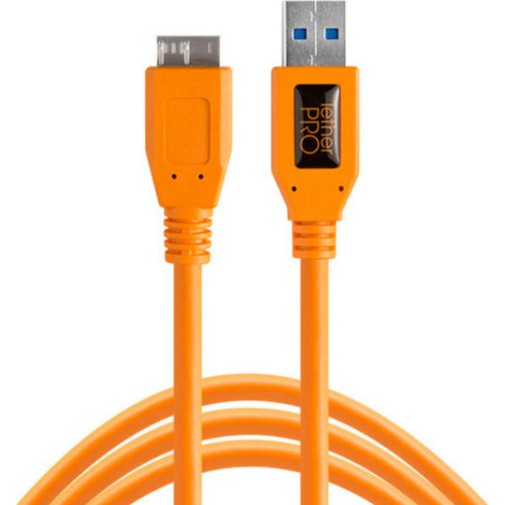 Tether Tools Regular USB 3.0 to micro USB Cable Πορτοκαλί 4.6m (CU5454)