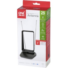 One For All SV 9465 Εσωτερική Κεραία Τηλεόρασης (Απαιτεί Τροφοδοσία) Μαύρη