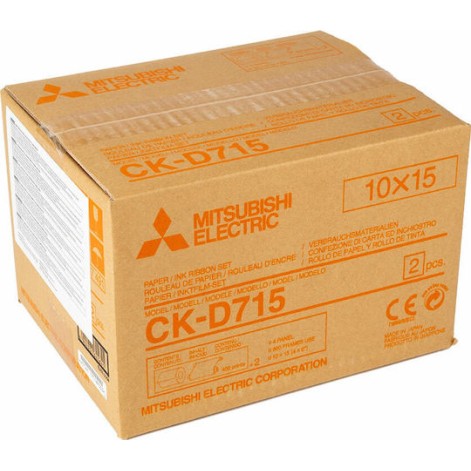 Mitsubishi Electric CK-D715 Γνήσια Μελανοταινία & Χαρτί για CP-D90DW-P/CP-D70DW-S/CP-D707DW-S 2τμχ