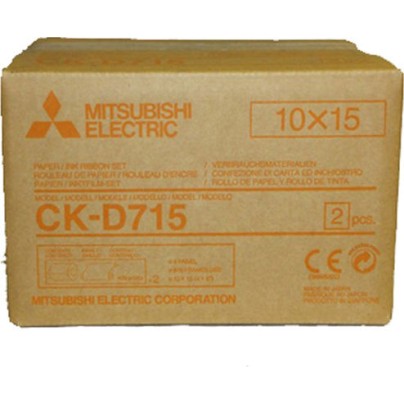 Mitsubishi Electric CK-D715 Γνήσια Μελανοταινία & Χαρτί για CP-D90DW-P/CP-D70DW-S/CP-D707DW-S 2τμχ