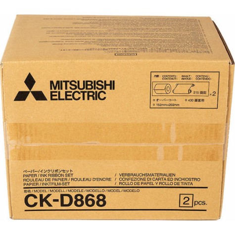 Mitsubishi Electric CK-D868 Γνήσια Μελανοταινία & Χαρτί για CP-D90DW-P/CP-D80DW 2τμχ