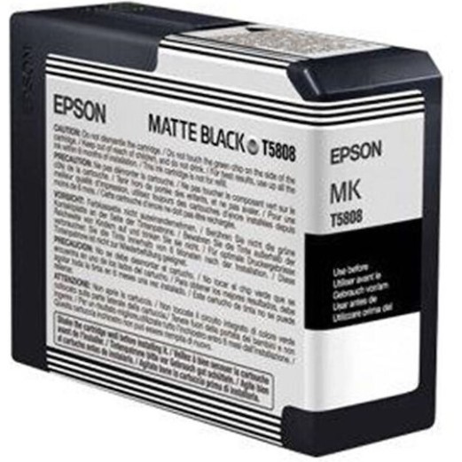 Epson T5808 Γνήσιο Μελάνι Εκτυπωτή InkJet Matte Μαύρο (C13T58080N)