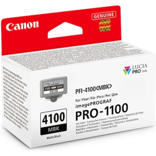 Canon PFI-4100 Γνήσιο Μελάνι Εκτυπωτή InkJet Matte Μαύρο (6776C001)