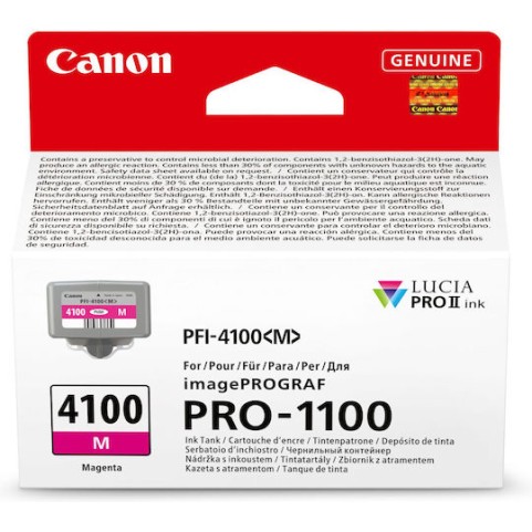 Canon PFI-4100 Γνήσιο Μελάνι Εκτυπωτή InkJet Ματζέντα (6779C001)