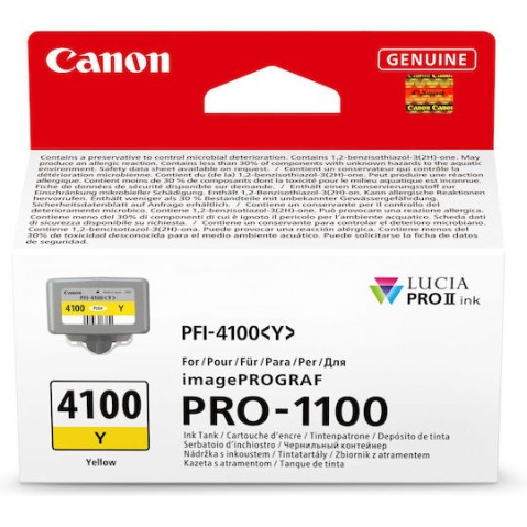 Canon PFI-4100 Γνήσιο Μελάνι Εκτυπωτή InkJet Κίτρινο (6780C001)