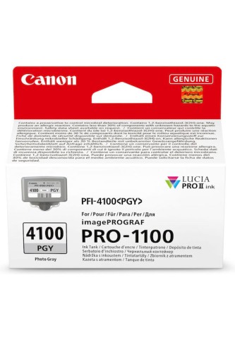 Canon PFI-4100 Γνήσιο Μελάνι Εκτυπωτή InkJet Photo Γκρι (6784C001)