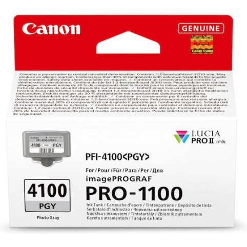 Canon PFI-4100 Γνήσιο Μελάνι Εκτυπωτή InkJet Photo Γκρι (6784C001)