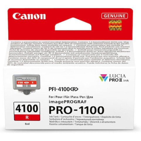 Canon PFI-4100 Γνήσιο Μελάνι Εκτυπωτή InkJet Κόκκινο (6785C001)