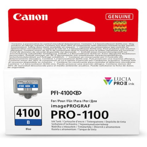 Canon PFI-4100 Γνήσιο Μελάνι Εκτυπωτή InkJet Μπλε (6786C001)