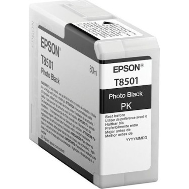 Epson T8501 Γνήσιο Μελάνι Εκτυπωτή InkJet Photo Μαύρο (C13T850100)