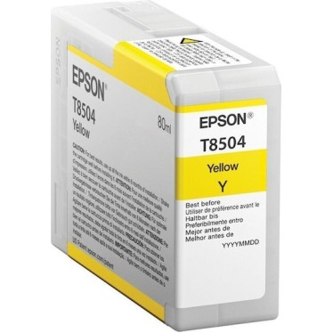 Epson T8504 Γνήσιο Μελάνι Εκτυπωτή InkJet Κίτρινο (C13T850400)
