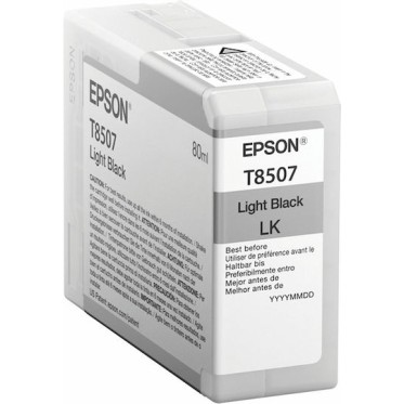 Epson T8507 Γνήσιο Μελάνι Εκτυπωτή InkJet Ανοιχτό Μαύρο (C13T850700)