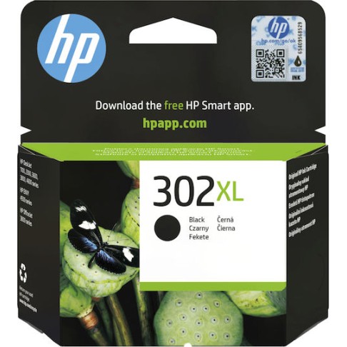 HP 302XL Γνήσιο Μελάνι Εκτυπωτή InkJet Μαύρο (F6U68AE)