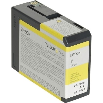 Epson T5804 Γνήσιο Μελάνι Εκτυπωτή InkJet Κίτρινο (C13T580400)