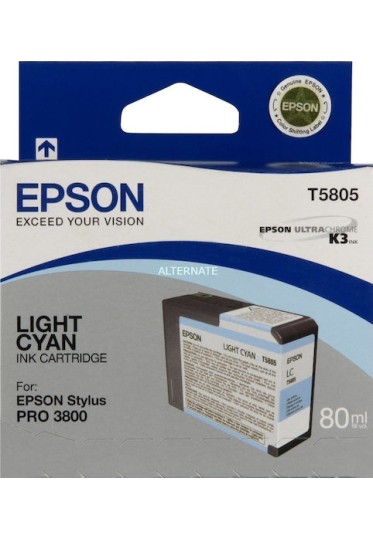 Epson T5805 Γνήσιο Μελάνι Εκτυπωτή InkJet Ανοιχτό Κυανό (C13T580500)