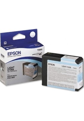 Epson T5805 Γνήσιο Μελάνι Εκτυπωτή InkJet Ανοιχτό Κυανό (C13T580500)