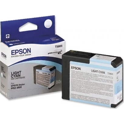 Epson T5805 Γνήσιο Μελάνι Εκτυπωτή InkJet Ανοιχτό Κυανό (C13T580500)