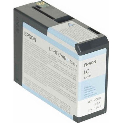 Epson T5805 Γνήσιο Μελάνι Εκτυπωτή InkJet Ανοιχτό Κυανό (C13T580500)