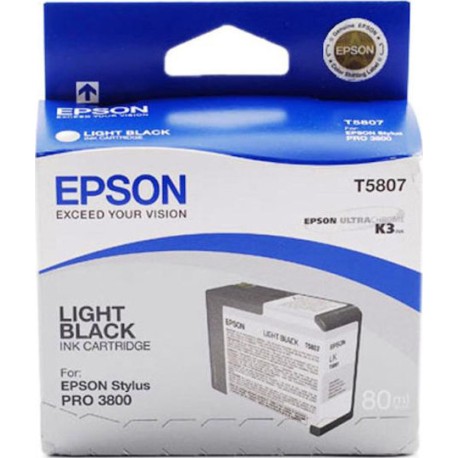 Epson T0587 Γνήσιο Μελάνι Εκτυπωτή InkJet Ανοιχτό Μαύρο (C13T580700)