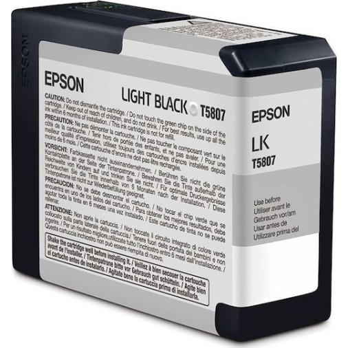 Epson T0587 Γνήσιο Μελάνι Εκτυπωτή InkJet Ανοιχτό Μαύρο (C13T580700)
