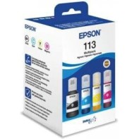 Epson 113 EcoTank 4 Colour Multipack Γνήσιο Πακέτο 4 Μελανιών Εκτυπωτή InkJet Κίτρινο / Κυανό / Ματζέντα / Μαύρο (C13T06B640)