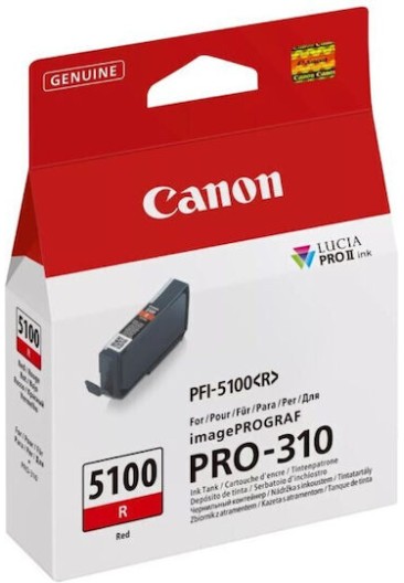Canon PFI-5100 R Γνήσιο Μελάνι Εκτυπωτή InkJet Κόκκινο (6958C001)