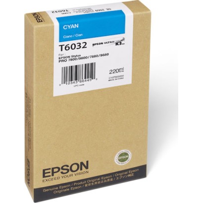 Epson T6032 Γνήσιο Μελάνι Εκτυπωτή InkJet Κυανό (C13T603200)