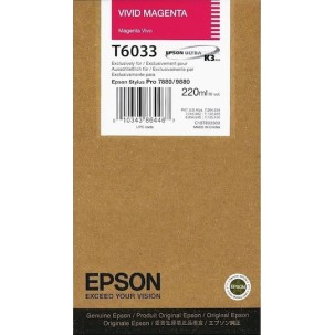 Epson T6033 Γνήσιο Μελάνι Εκτυπωτή InkJet Vivid Ματζέντα (C13T603300)